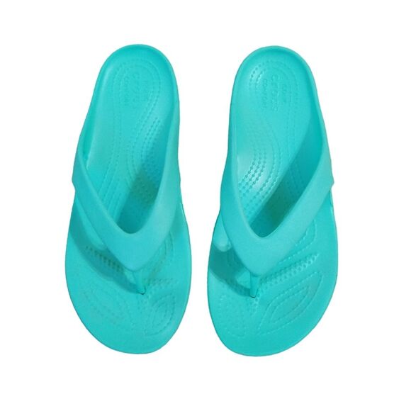 Crocs KADEE II Mint Green Flip Flops Sandals Comfort Size 7 Women's Comfort - Picture 3 of 6